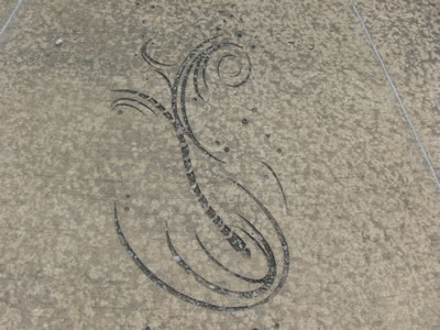 Concrete etching