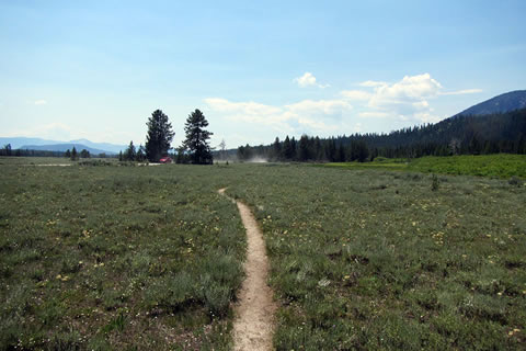 Nearing Lupine Meadows Road and the dust