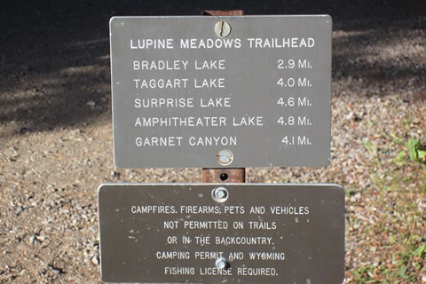 Lupine Meadows trail sign