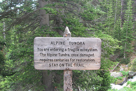 Alpine Tundra Sign