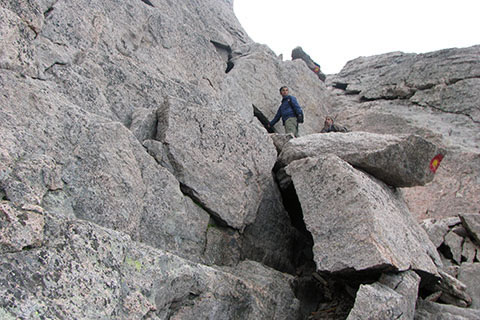 climbers at the top of the trough