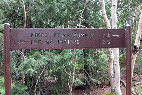 7.8 sign on the trail
