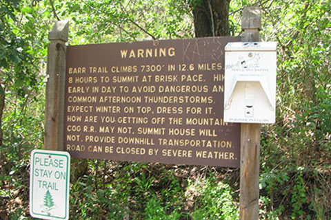 Barr Warning Sign