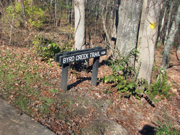 Byrd sign at end of trail
