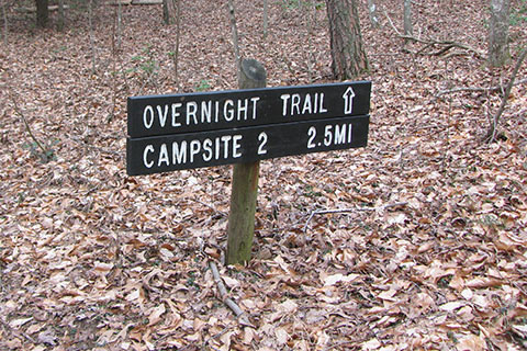 Overnight Trail Sign