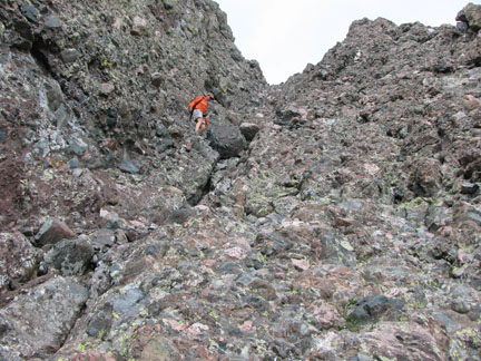 Amy descending Needle