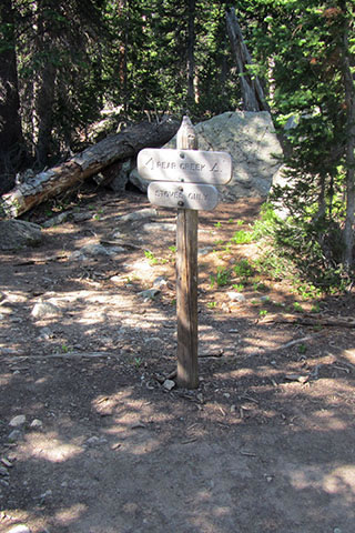 Pear Creek Campsite trail sign