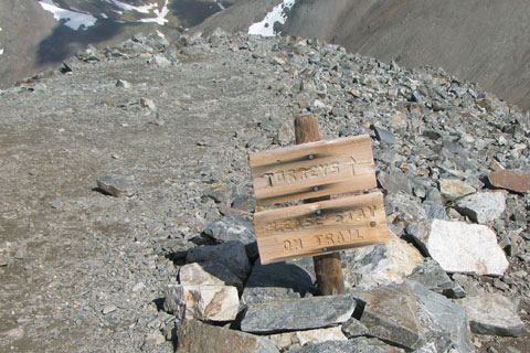 sign on summit of Grays