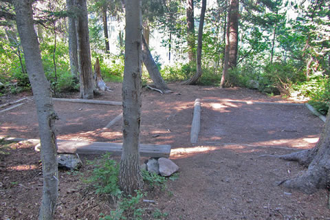 The Loop Campsite along Bradley Lake.