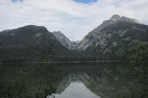 View from Taggart Lake into Avalanche Canyon