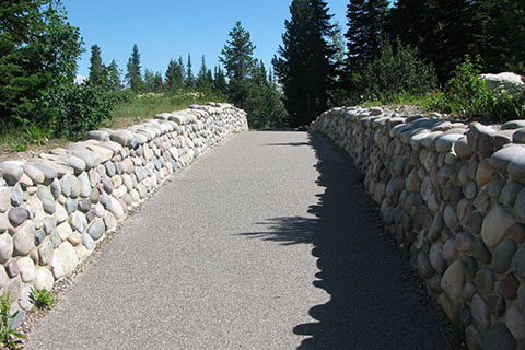 Paved paths in Jenny Lake visitor area