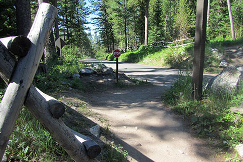 Lake Creek Trail crossing Moose-Wilson Rd