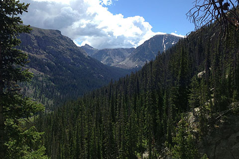 View of the Hallet Creek drainage from the Lake Nanita Trail