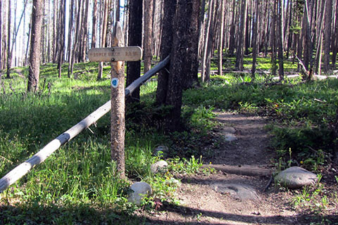 Bowen Gulch Trail sign. Post also has a Continental Divide Trail sigj