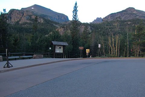 Glacier Gorge Trailhead from the parking area