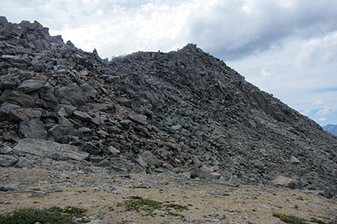 View of the ridge leading to the summit