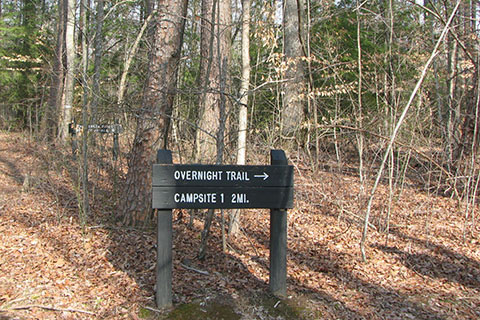 Lower Loop Trail leaves the Paw Paw Trail