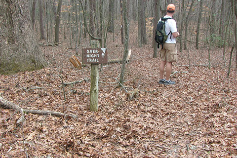 Overnight Trail sign 
