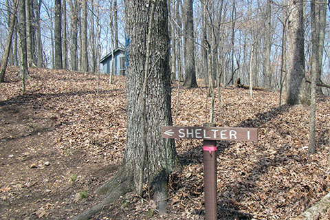 Shelter 1 sign