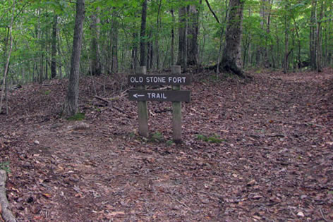 Old Stone Fort Trail sign
