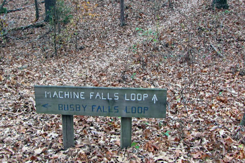 Busby Falls Sign